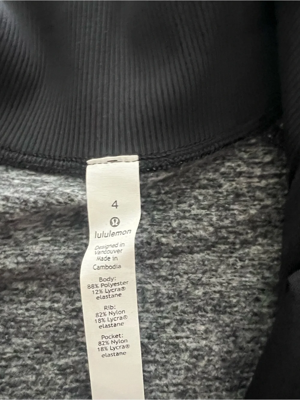 Lululemon new Gray Half-Zip Long-Sleeve Active Top size 4
